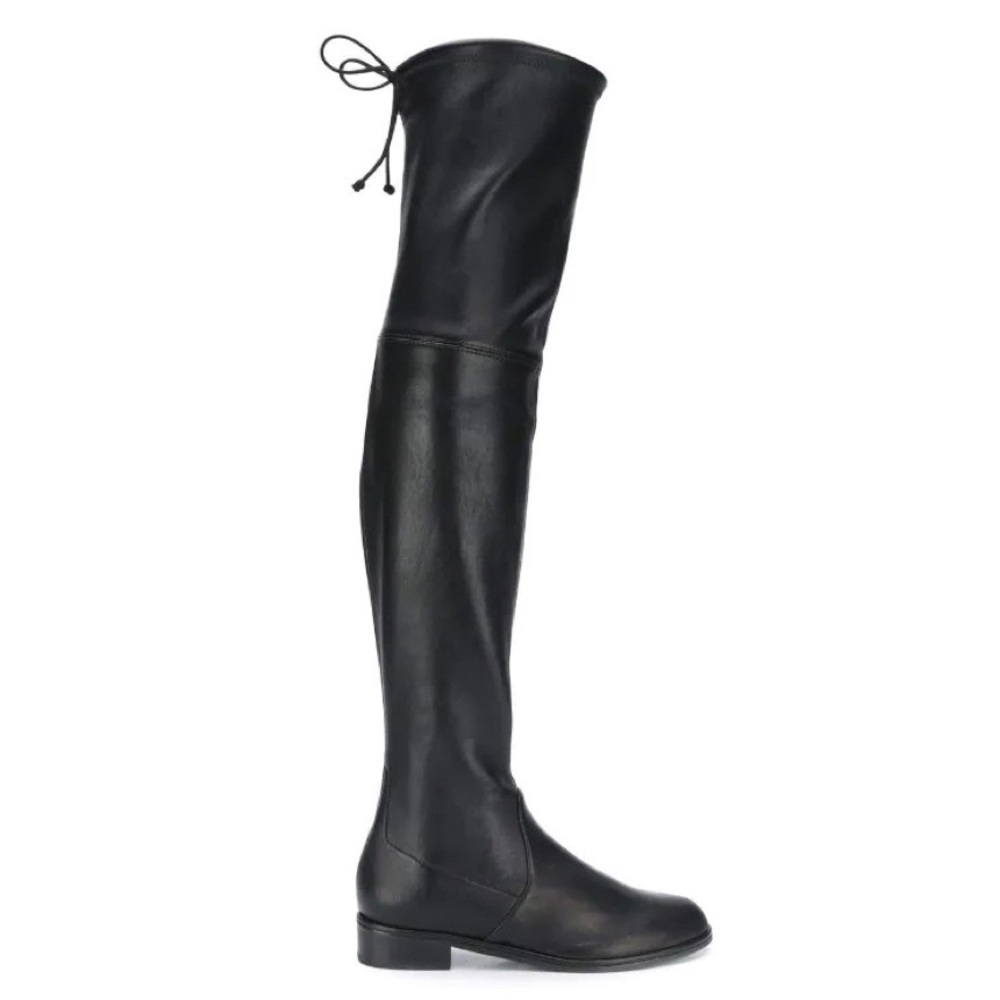 Stuart Weitzman Lowland Boots Stretch Leather Over the Knee